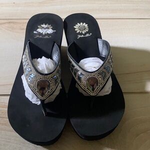 Woman’s wedge flip flops